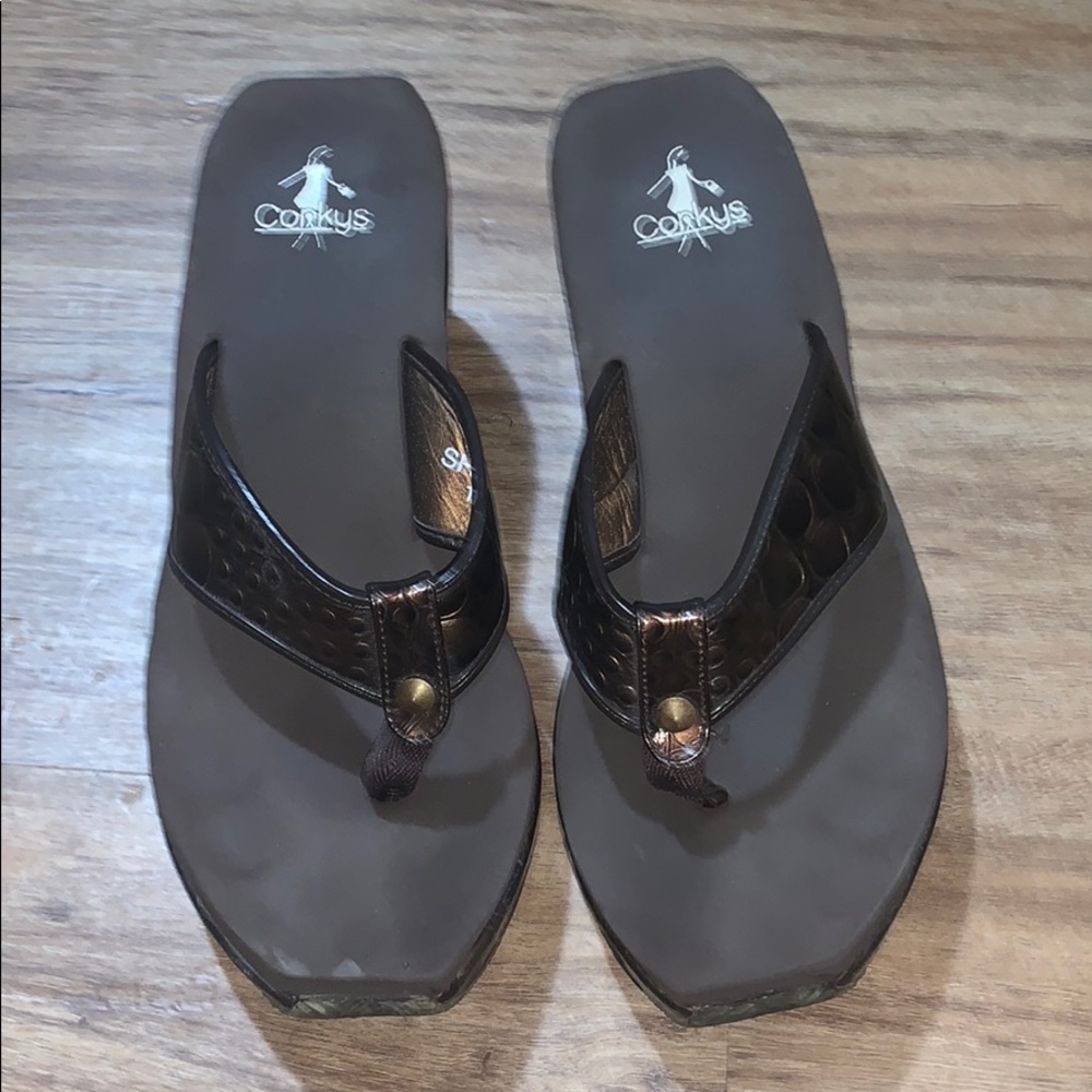 Corky’s Wedge Flip Flops